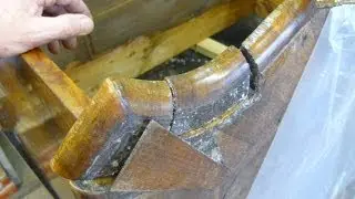 Barockkommode restaurieren Teil 4 Plattenecke, restore a baroque chest of drawers