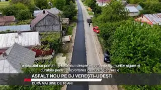 Asfalt nou pe DJ Verești &ndash; Udești, după mai bine de 10 ani