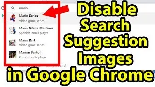 Disable search suggestion images in Google Chrome
