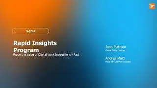 Proving ROI for Digital Work Instructions | Rapid Insights Program Webinar