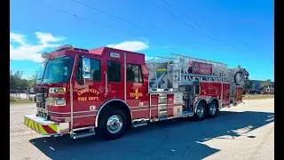 SFEV - Lake City Fire Department's new Sutphen SPH100 aerial platform - TOWER 1