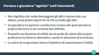 Teoria dei giochi - Introduzione