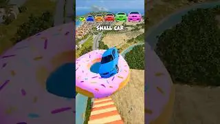 🌟Tiny Car Donuts Pool Portal&hellip; and Turns ULTRA HUGE!🌟 #shorts #beamngdrive