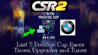 CSR 2 - Prestige Cup with BMW i8! (Times, Upgrades and Tune)
