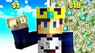 I BECOME A BILLIONAIRE With ONE DOLLAR in This Minecraft SMP