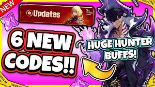 6 NEW CODES! CRAZY BUFFS TO HUNTERS & EPIC UPDATE DETAILS!! [Solo Leveling: Arise]