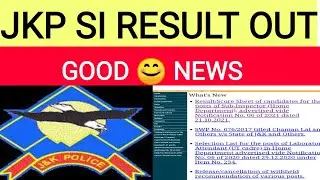 JKP si result | Jkp si result 2022 | jkp si expected cut off | jkp sub inspector result