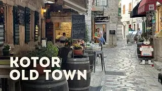 [4K] 🇲🇪 Montenegro Spring Walk: Kotor Old Town, Walls, Kotor Farmers Market 🍷☕️🍓 2023