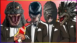 GODZILLA & VENOM & KONG & DRAGON - Coffin Dance X Baby Shark COVER