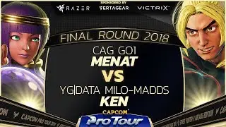 CAG GO1 (Menat/Chun-Li) vs. YT DATA Milos-Madd (Ken) - Pools - Final Round 2018 - SFV - CPT 2018