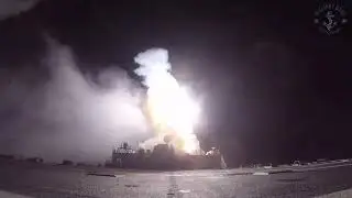 The guided-missile destroyer USS Porter (DDG 78) conducts strike operations