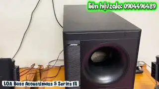 Bose Acoustimass 5 Series III. Âm trầm đầy uy lực nhịp trống mạnh mẽ, chất lượng âm thanh vượt trội.
