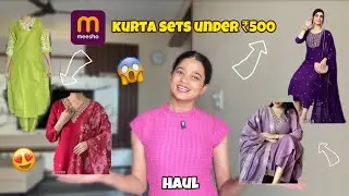 MEESHO Kurta sets under ₹500 😱 haul || Spandana Shree || #kurta #kurtaset #meesho #haul #tryonhaul 