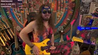 Flair plays Flying by Anathema - blindfold and with sunglasses - funny little challenge