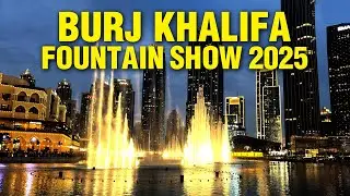 BURJ KHALIFA Fountain Show 2025 | Arshdeep | Amazing Dancing Fountain Show in Dubai