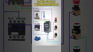 Three-wire Control Wiring for Soft Start #shorts #howto #motor