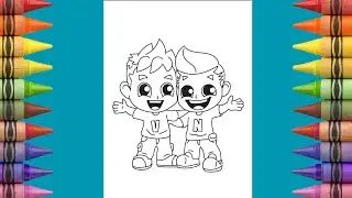 How to Color Vlad and Niki | Fun Kids Coloring Tutorial | Happy Coloring World