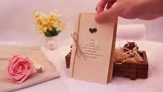Brief design Chinese wedding invitation card