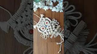 Macrame owl wall hanging | Boho home decor | #macrame #macrameowl #shorts #homedecor #ytshorts #diy