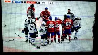 Dustin Byfuglien Huge Hit on Gallagher (11/01/15)