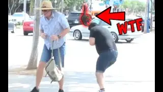 Squirrel JUMPS on Mans Shoulder Prank! | How to Pranks