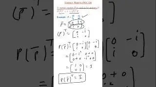 Unitary Matrix #maths