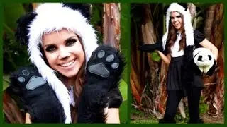Cute & Cuddly Panda Look ♥ Makeup, Hair, and Costume!