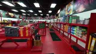 Flying Around Inside A Firework Store After The 4th Of July