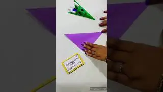 origami pen holder | pencil holder | easy paper craft | simple craft | Marathi easy kids crafts