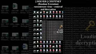 || SOLVED || #CRYPTNET (Random Extension) #ransomware #virus &ndash; #removal and #decryption