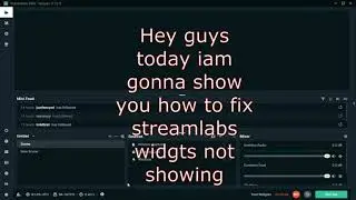 how to fix widgets not showing streamlabs