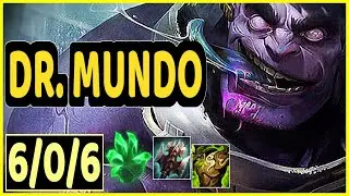 DR. MUNDO VS KAYLE - 6/0/6 KDA TOP GAMEPLAY