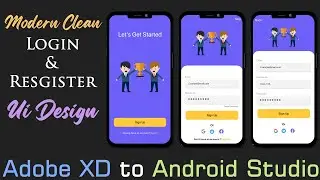 Login & Register UI Design - Adobe XD to Android Studio XML | Part 1