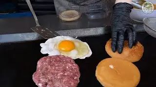 korean Fried Egg Handmade Hamburger | korean street food