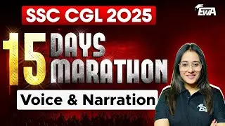 Voice & Narration | SSC CGL Crash Course Tier 1 | English with Ananya