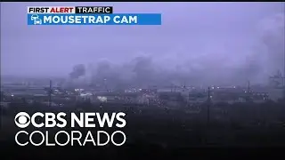 Trash Fire Visible From I-70, East Of I-25 In Denver Monday Morning