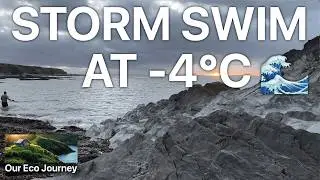 Storm Swimming at Sunrise 🌊 | 23mph Winds vs 8&deg;C Irish Sea | Wild Swimming #69 🌅