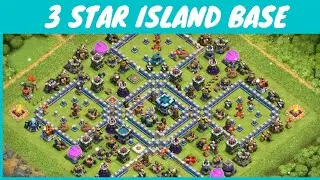 TH13 Popular Island Base 3 Star | How to 3 Star Popular Island Base for TH13 (Hybrid Attack)