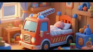 Baby Sleeps in the Firetruck Bed | Nursery Rhymes & Kids Songs