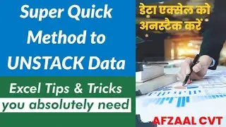 Quick Excel Trick to Unstack Data from one column to multiple Columns with Short key|Split data Tips