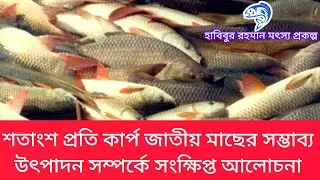 ১৯৫..শতাংশ প্রতি কার্প জাতীয় মাছের সম্ভাব্য উৎপাদন সম্পর্কে সংক্ষিপ্ত আলোচনা।