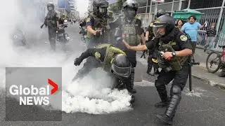 At least 1 dead in Peru after clashes with police, protesters