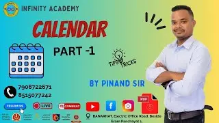 CALENDAR I PART 1 I ALL QUESTIONS & CONCEPTS I IMPORTANT FOR ALL EXAMS I INFINITY ACADEMY