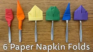 Paper Napkin Folds for Silverware