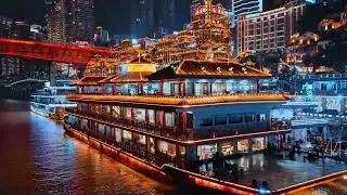 Chongqing City Lights &ndash; Stunning Night Skyline & Skyscraper Aerial Cinematics | 4K