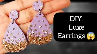 DIY handmade wooden partywear unique earrings| jewellery tutorial #earrings #diy #jewelry