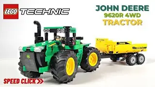 LEGO 42136. TECHNIC. JOHN DEERE 9620R 4WD TRACTOR / Speed Build Review
