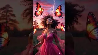 She Floats in a Dream of Butterflies | Twilight Fantasy Realm #fairyromance #fantasytale