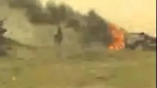 John Simpson moments after the bomb attack