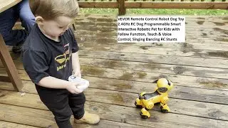 VEVOR Remote Control Robot Dog Toy, 2.4GHz Programmable Smart Interactive Robotic Pet for Kids